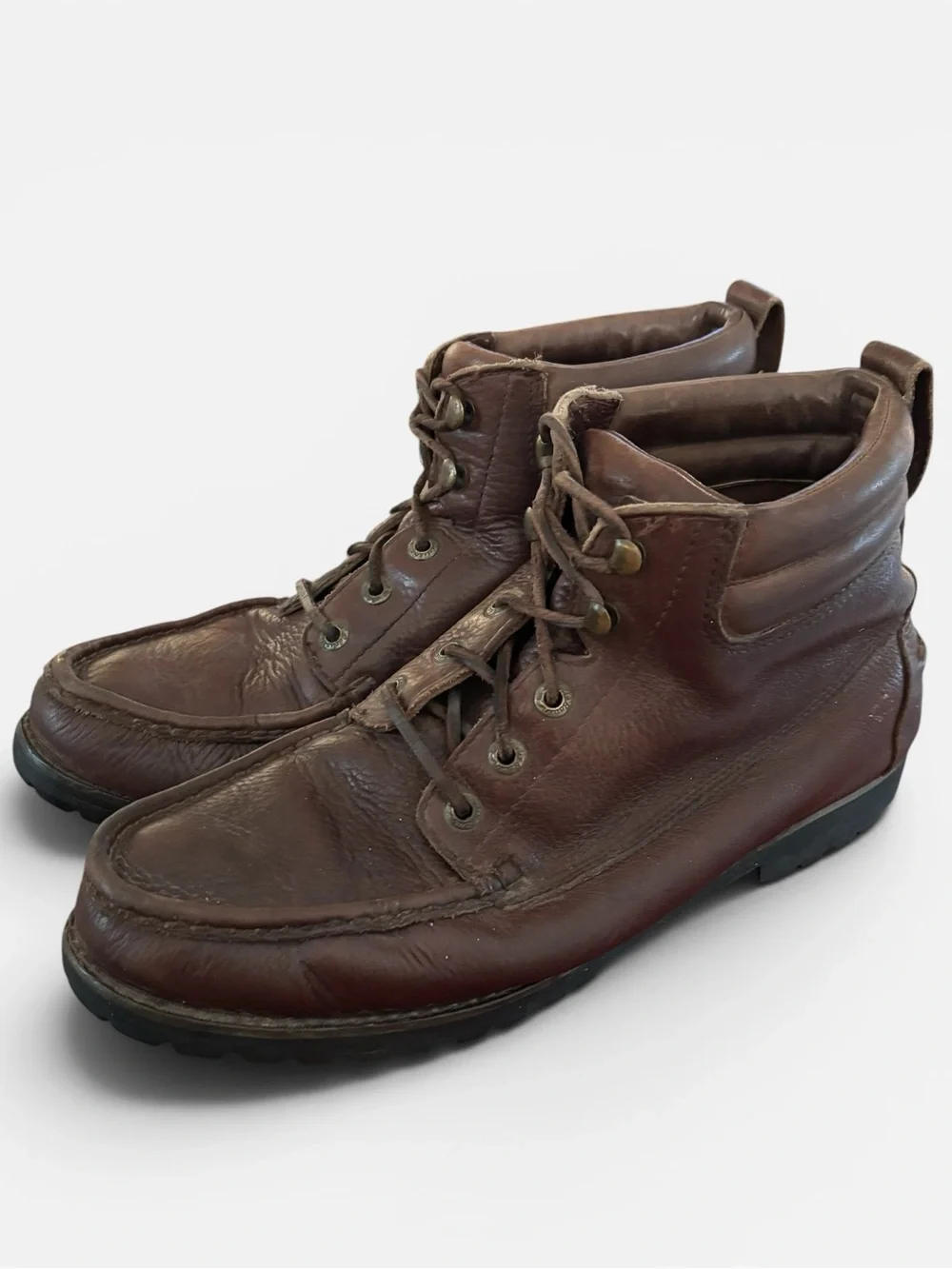 Vintage Eddie Bauer Gore-Tex Leather Moc Toe Hiking Work Boots Size 13
